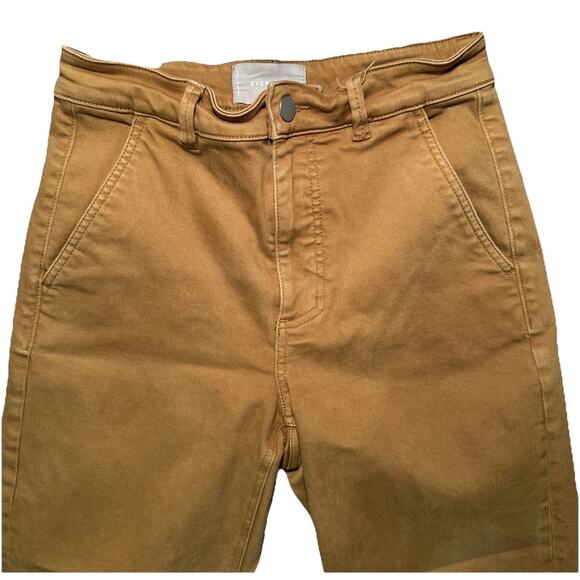 Everlane Jeans Womens Size 4 Brown Cropped Straight Mid Rise Denim - Picture 3 of 8